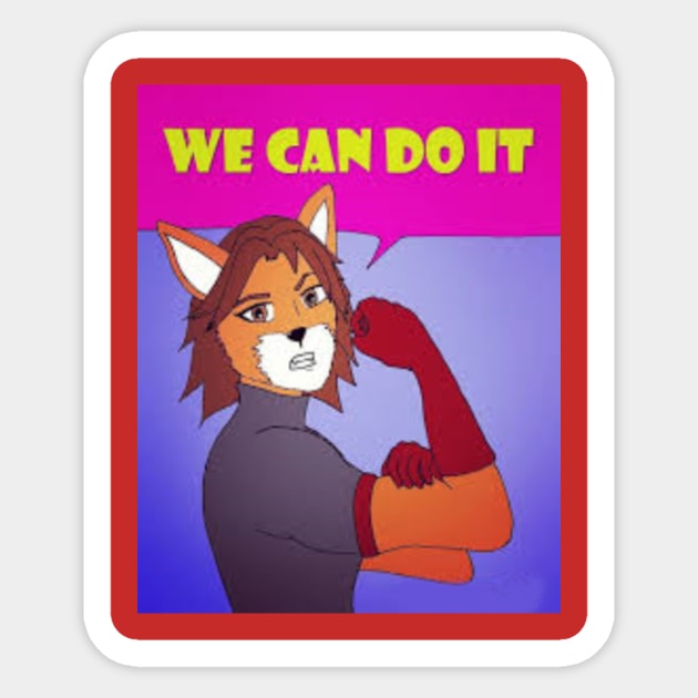 We Can Do It (Art by Hayley Evenett) Sticker by Reynard City